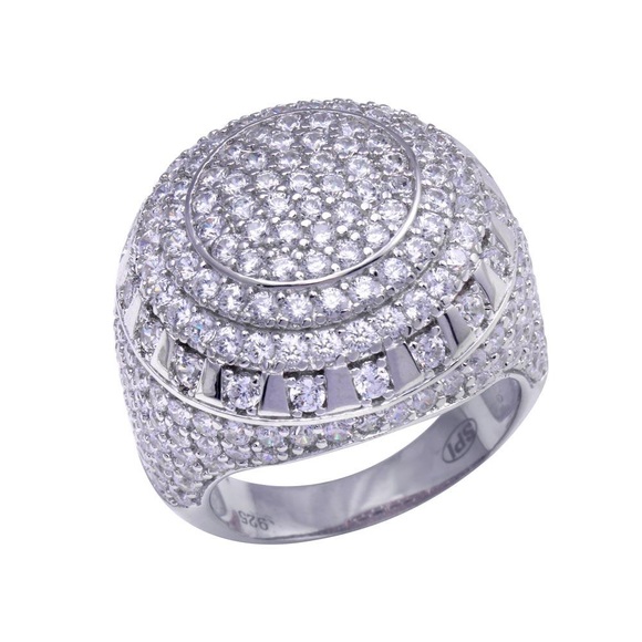 Hip Hop Plated Dome Ring